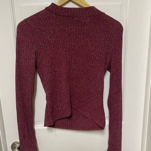 Maroon/ dark pink sweater top juniors